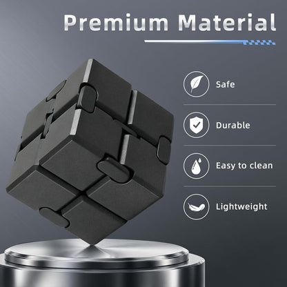 Infinity Cube Fidget Toy Stress Relieving Fidgeting Game for Kids and Adults,Cute Mini Unique Gadget for Anxiety Relief and Kill Time (Macaron Blue)