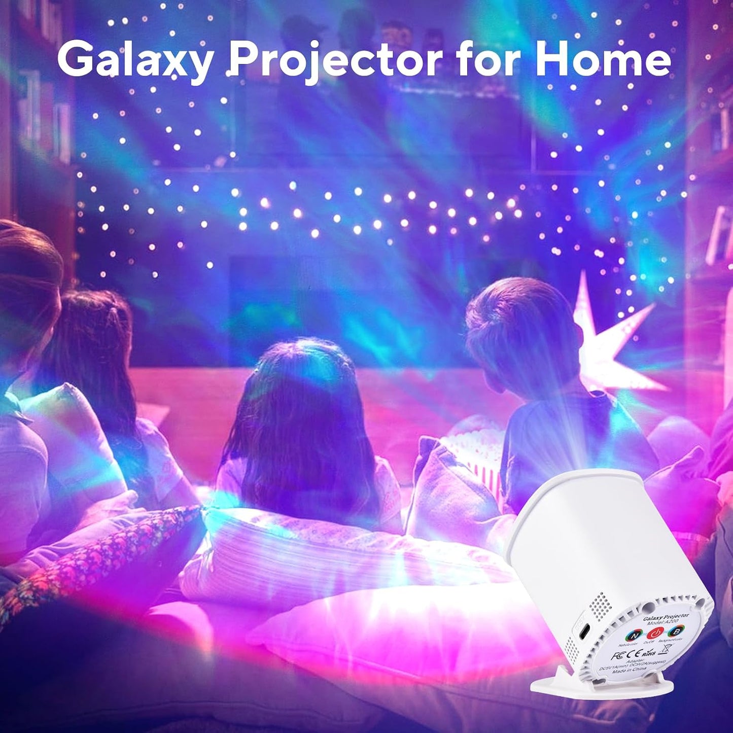 Galaxy Projector for Bedroom, Nebula Ceiling Led Lamp with Remote