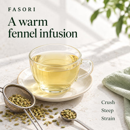 Fasori Fennel Seeds Whole 14 oz (397 g) – Premium Dried Fennel Seed, Aromatic Mediterranean & Indian Spice for Cooking, Tea & Seasoning