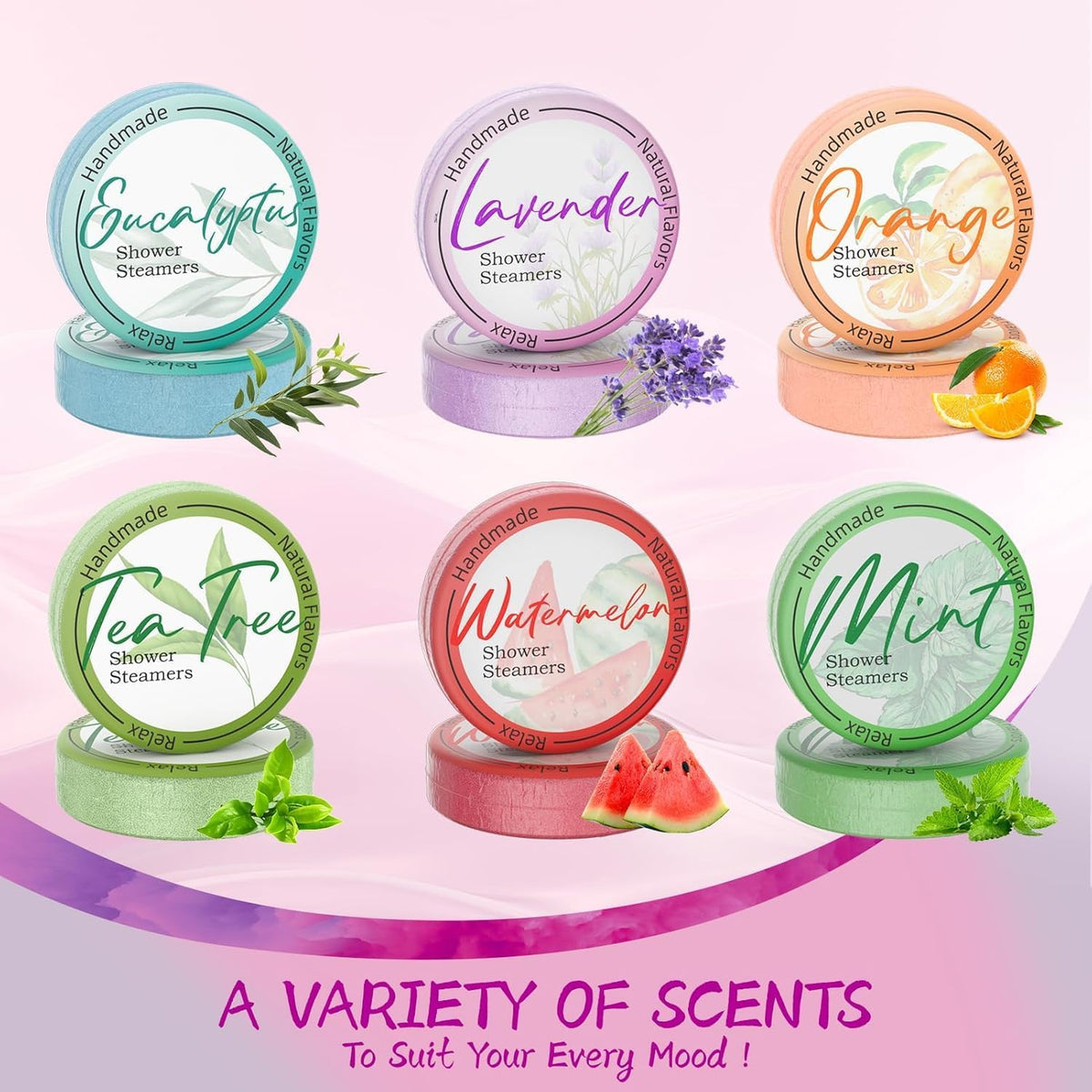 HFHO Shower Steamers Aromatherapy 8 Pack Natural Essential Oils Home Spa