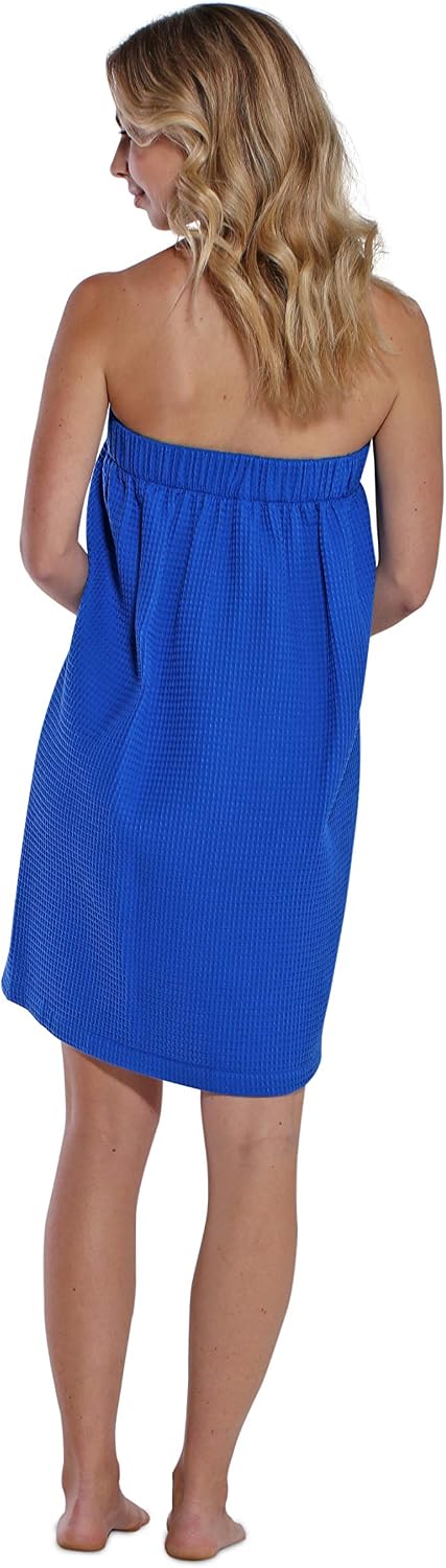 Turquaz Lightweight Knee Length Waffle Robes For Women Spa Bath Waffle