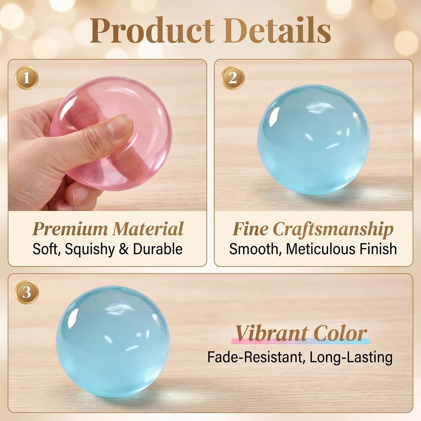 Coconut Oil Squishy, Coconut Oil Stress Ball – Super Soft, Handmade Slow Rising Fidget Squeeze Toy for Stress Relief, Squeeze the Stress Away (Blue)