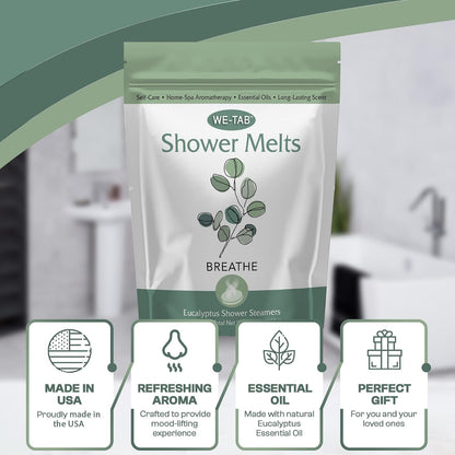 Shower Steamers 10-pk with Essential Oil Aromatherapy to Unwind and Sleep, Long Lasting Lavender Scent, No Stain or Artificial Dye, for Relaxation, Stress Relief and Self Care Gift for Everyone!