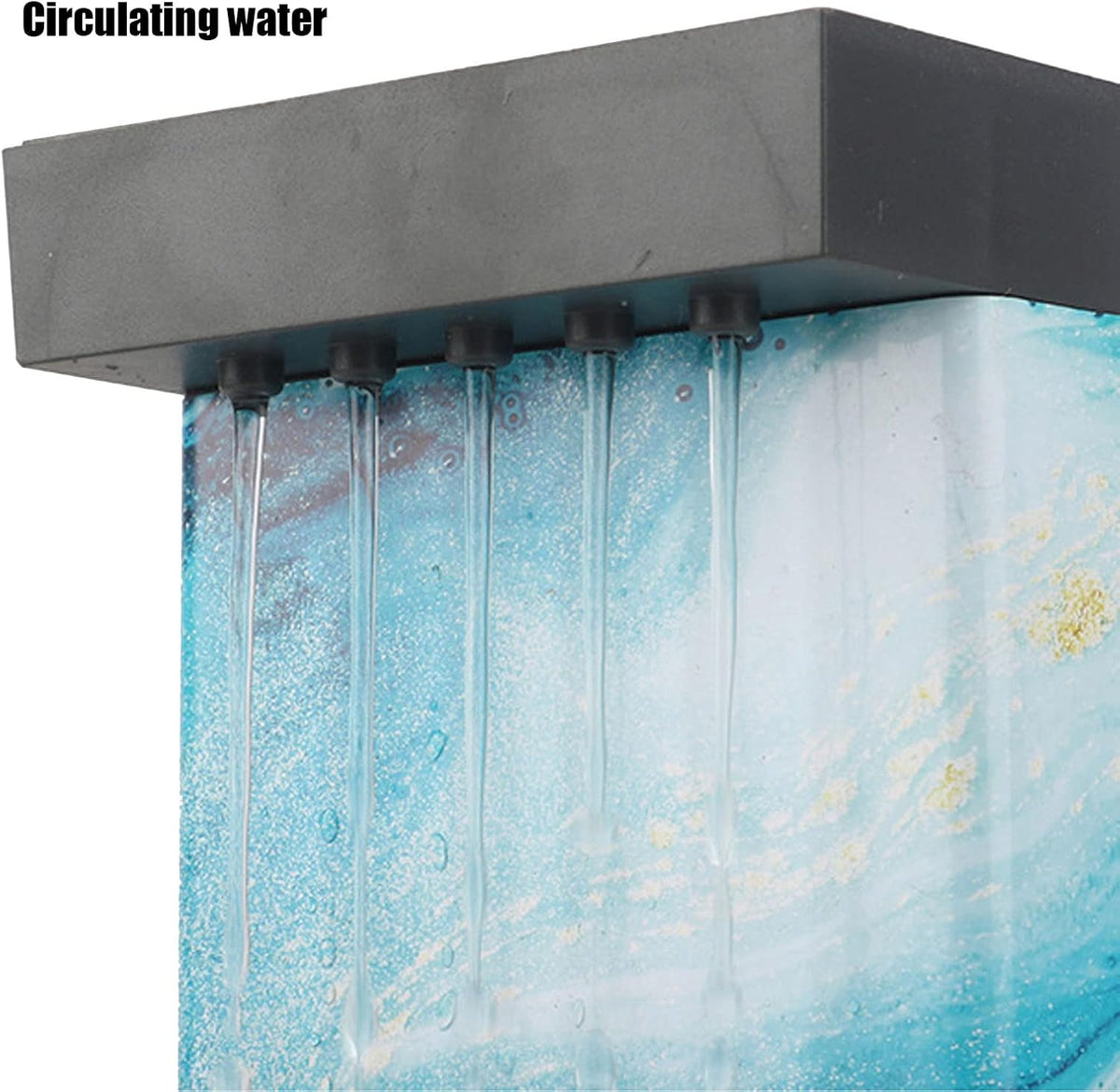Tabletop Ball Fountain Waterfalls,Irregular Stone Water Fountain Indoor for Relaxation,Home/Office Decoration Meditiation Water Resin, House Warming Gifts New Home (#1)