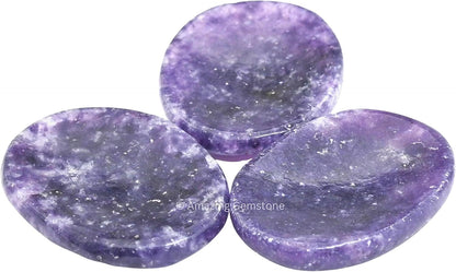 Amazing Gemstone Labradorite Thumb Worry Stone, Anxiety Stone, Healing Crystals - Piedra Crystal Fidget for Gift, Meditation, Calming, Relaxation, Stress Relief - Colors A