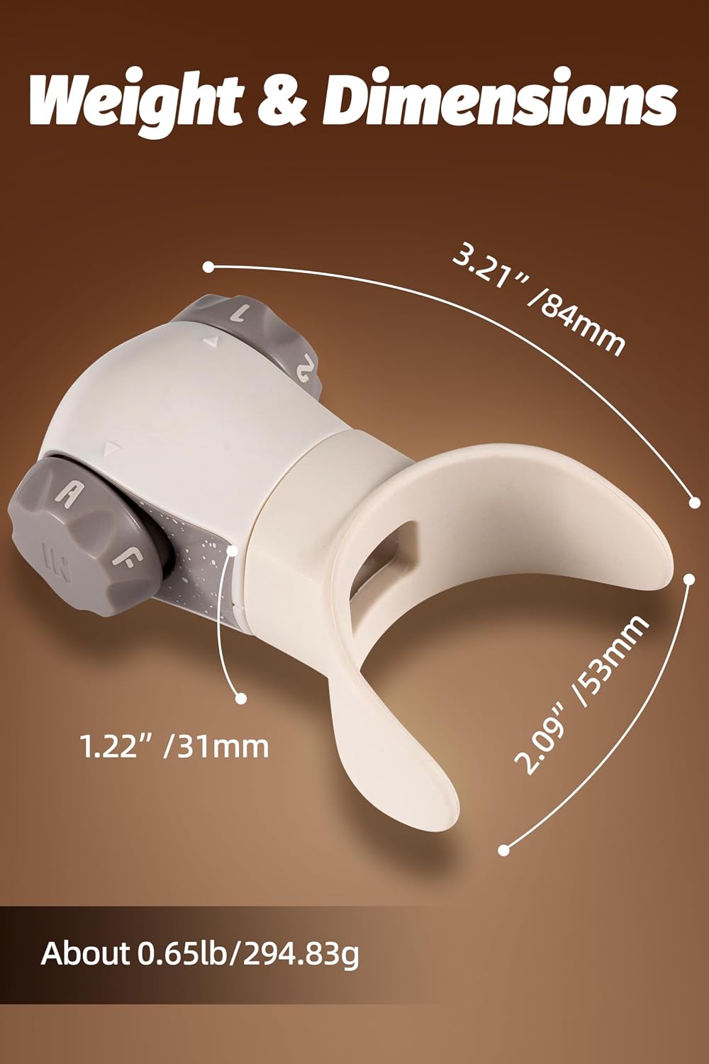 Breathing Exercise Device,Breathers Trainers Exerciser with Adjustable Inspiratory/Expiratory Vibration Fitness for Wellness (Beige)