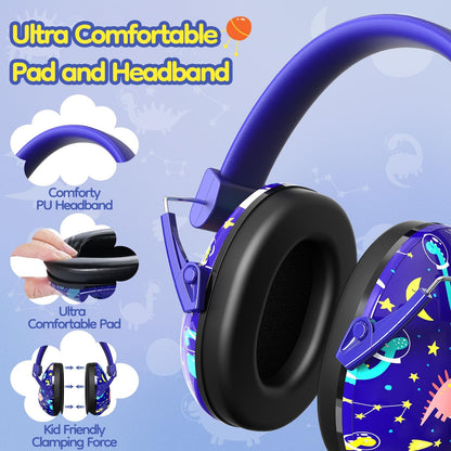 Dr.meter Ear Muffs for Noise Reduction: 27.4SNR Noise Cancelling Headphones for Kids Adults, EM100 Adjustable Hearing Protection Earmuffs for Monster Jam, Autism Sensory, Concerts, Fireworks