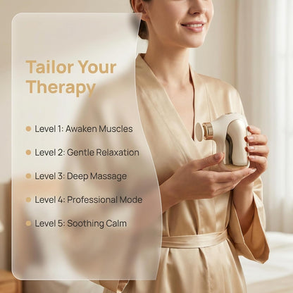 Mini Massage Gun, Portable Deep Tissue Percussion Muscle Massager for Pain Relief, Quiet Handheld Device for Neck, Shoulder, Back, Leg, 4 Speeds & Long Battery Life, Travel-Friendly Gift
