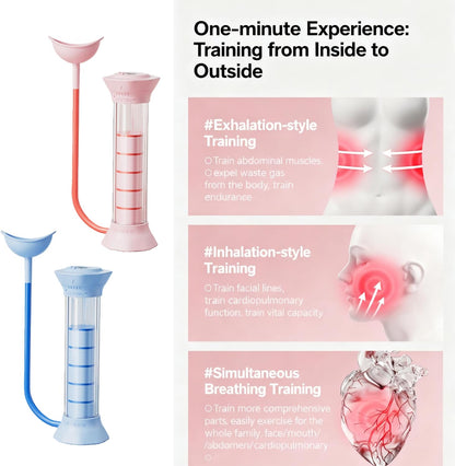 Digital Breathing Dumbbells Raining Device with Adjustable air holes(Pink)