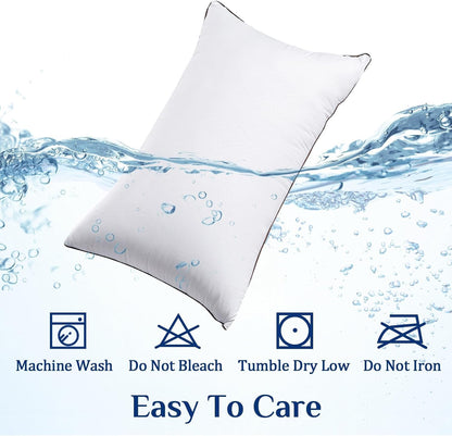 JOLLYVOGUE Pillows Standard Size Set of 2, Cooling and Supportive Pillows Full Size Set of 2 for Side and Back Sleepers, Down Alternative Hotel Collection Sleeping Pillow