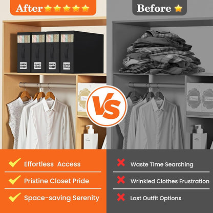 WOWBOX Bed Sheet Organizers and Storage,Closet Organizer Under Bed Storage