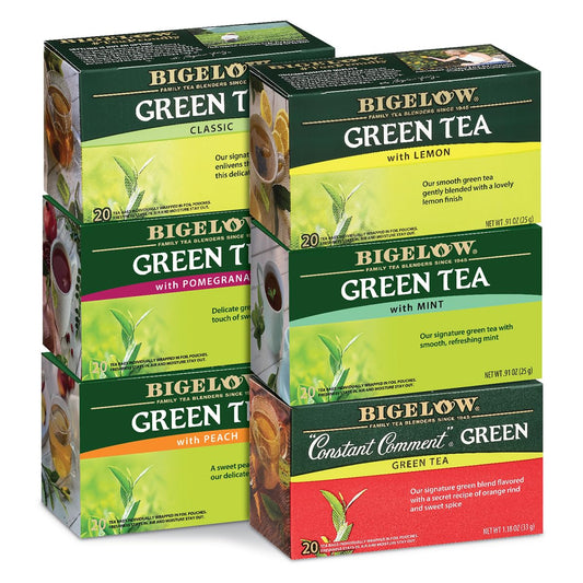 Bigelow Tea Green Tea Variety Pack, 20 Count (Pack of 6)