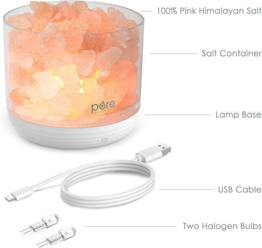 Pure Enrichment PureGlow USB Himalayan Salt Rock Lamp
