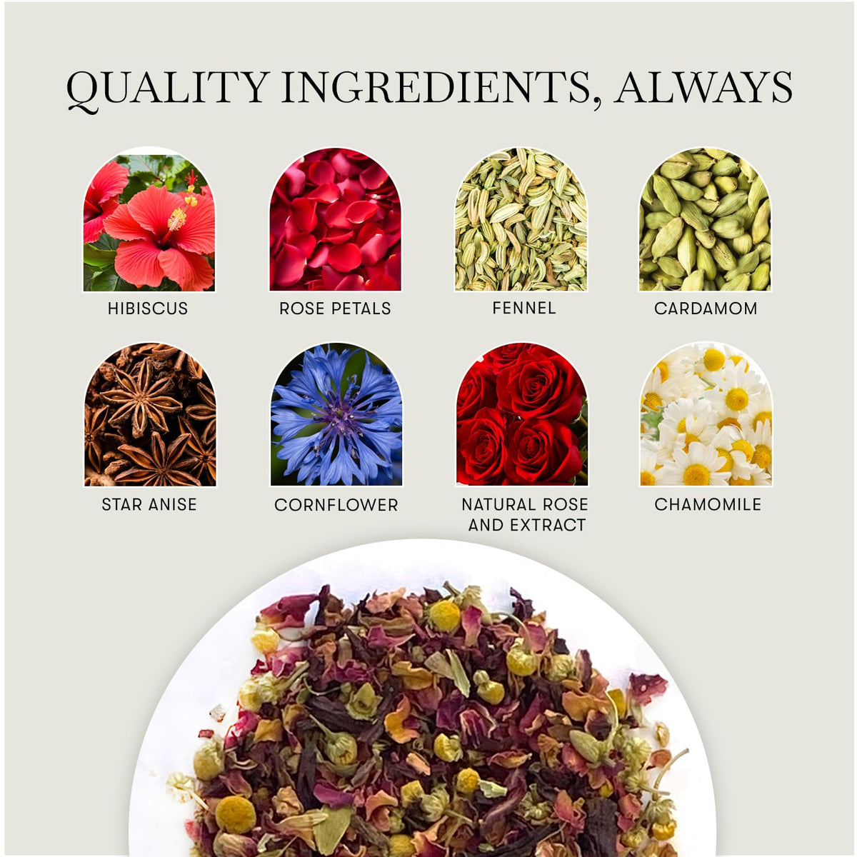 Luxmi Estates African Rose Herbal Infusion 50 Plant-Based Biodegradable Bags (100gm) Pack | USDA Certified Organic Infusion | Hibiscus & Roses