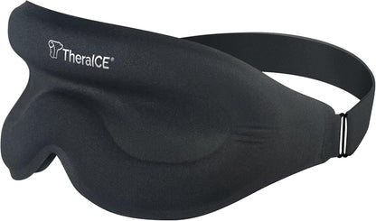 TheraICE Sleep Mask + Cooling Gel Relief - Weighted Sleep Eye Mask 100% Blackout 3D Cold Relaxing No Pressure Eye Cover Blindfold to Block Light for Comfortable Soothing Night Sleeping | Men & Women