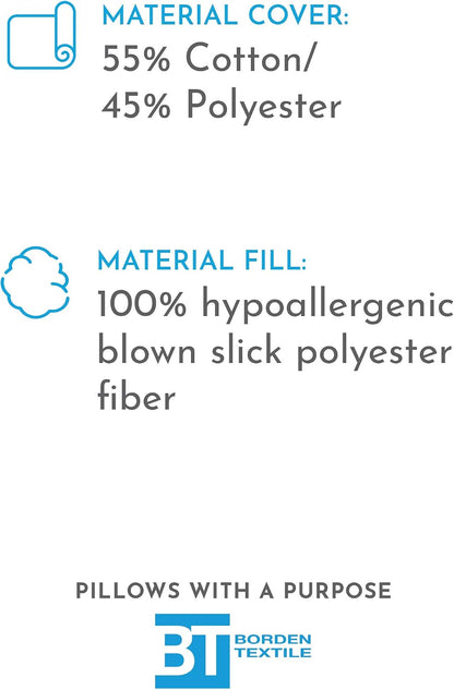 CPAP Pillow by Pillows with a Purpose - Standard Size - Unqiue Design with Contoured Cut-Outs - Hypoallergenic with Cover Included