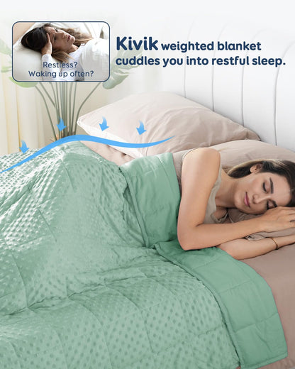 Kivik 2 lbs Weighted Lap Pad, Ultra Soft Minky Dotted Heavy Blankets Throw for Better Study Relaxing & Sleeping, Machine Washable, 20 x 30 Inches, Purple