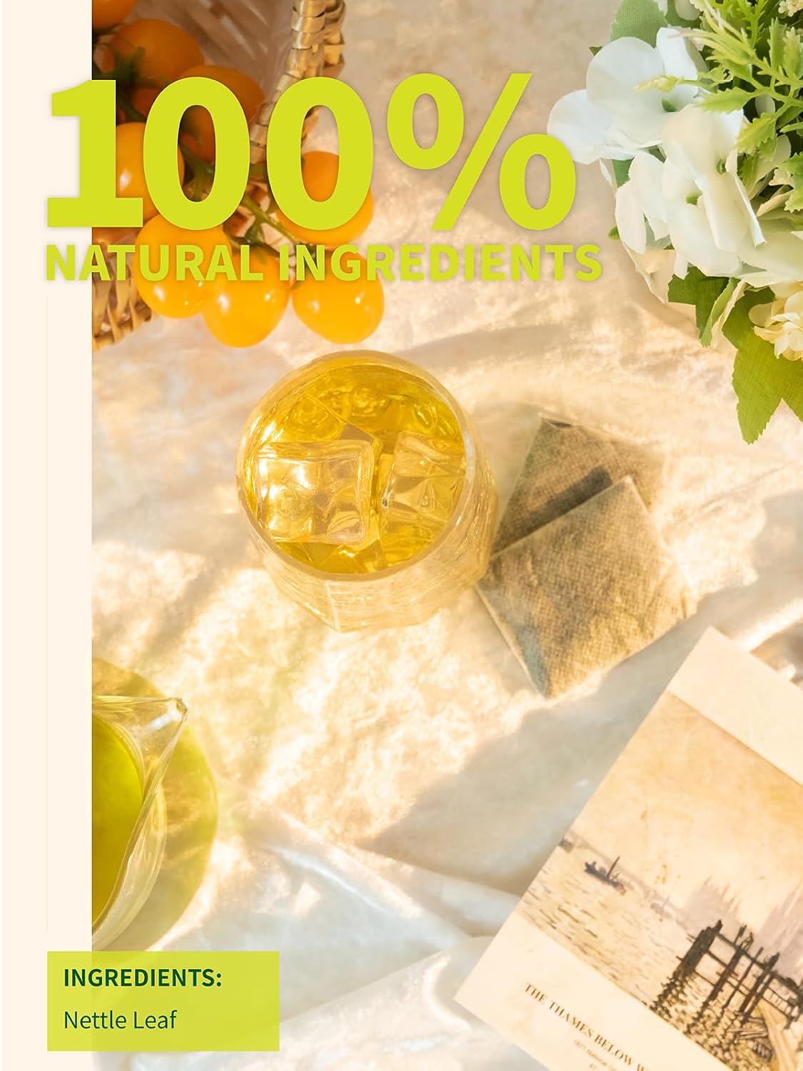 TeeLux Nettle Leaf Tea Bags, Stinging Nettle Tea, Caffeine Free, 100 Count