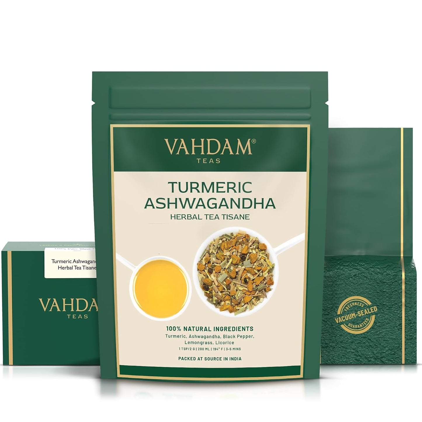 VAHDAM Instant Chai Latte - 10 Sachets (7.7 Oz / 220g) | Authentic Indian Chai with Natural Spices | Just Add Water, No Steeping Required | Creamy Chai Latte Anytime