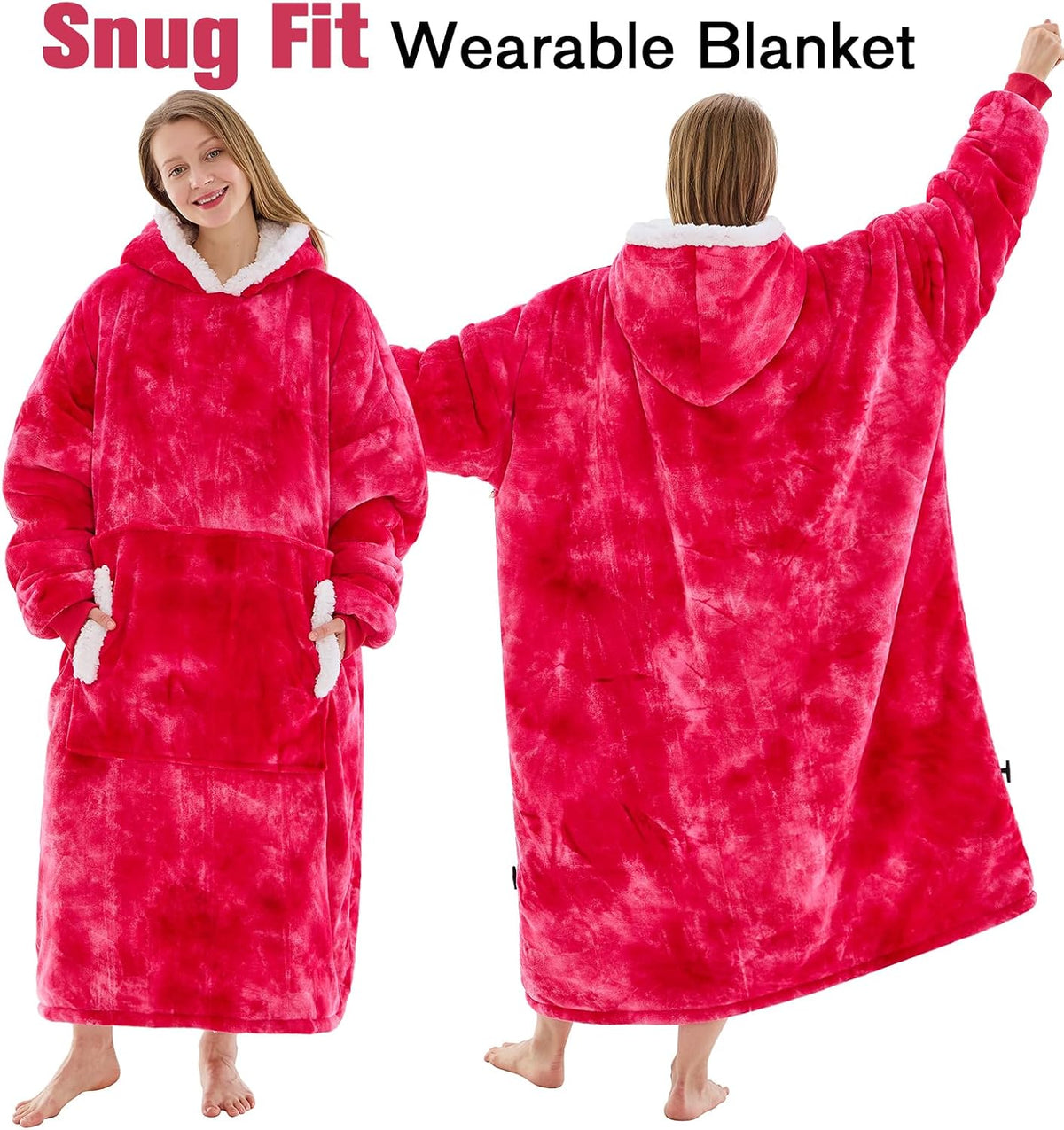 yescool Wearable Blanket Hoodie as Christmas Birthday Gifts for Women Mom - Colors A