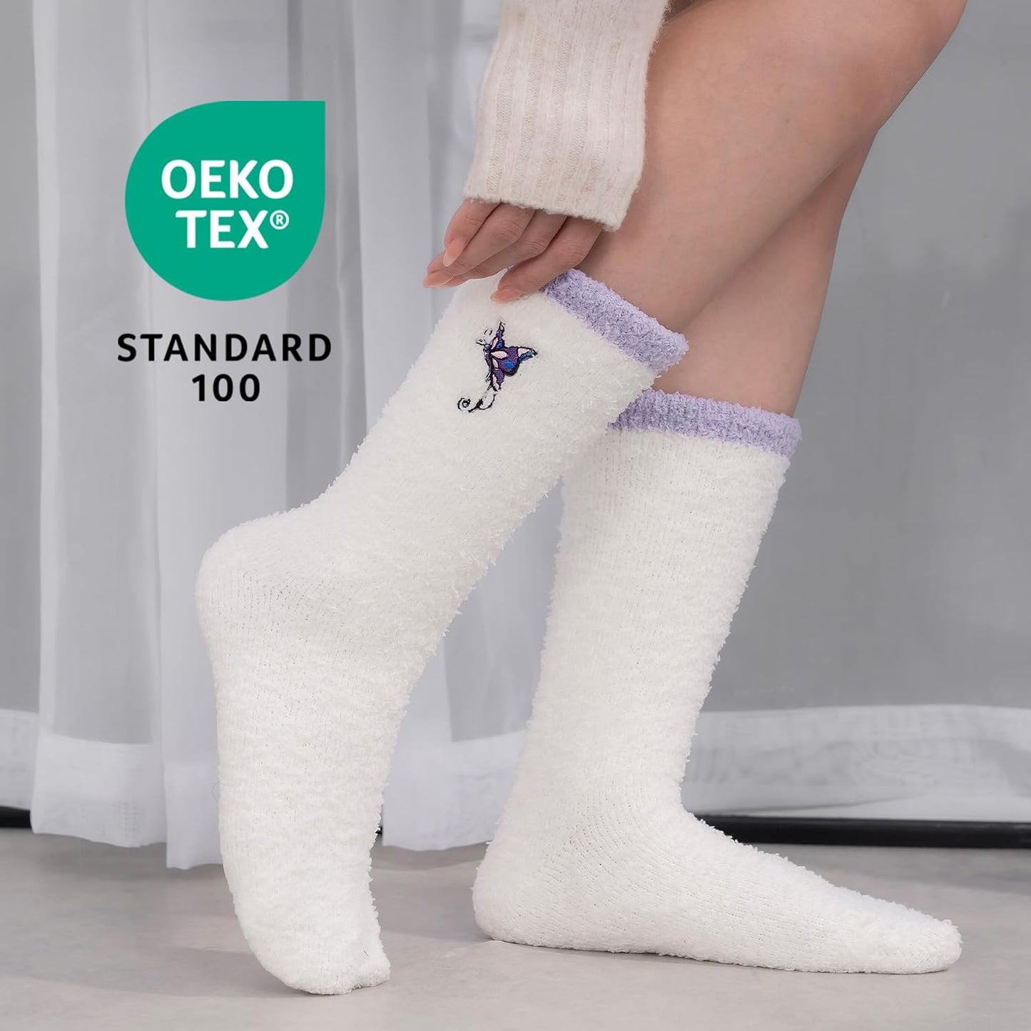 COOLMATE Fuzzy Socks for Women Gift Box – Cozy Soft Cloud Socks for Spa Home, Mother’s Day Gifts for Mom Grandma