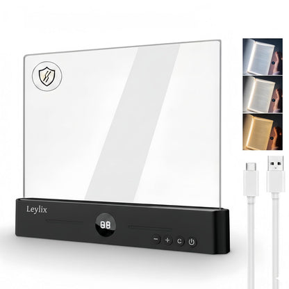 LED Flat Book Light for Reading at Night in Bed, Black