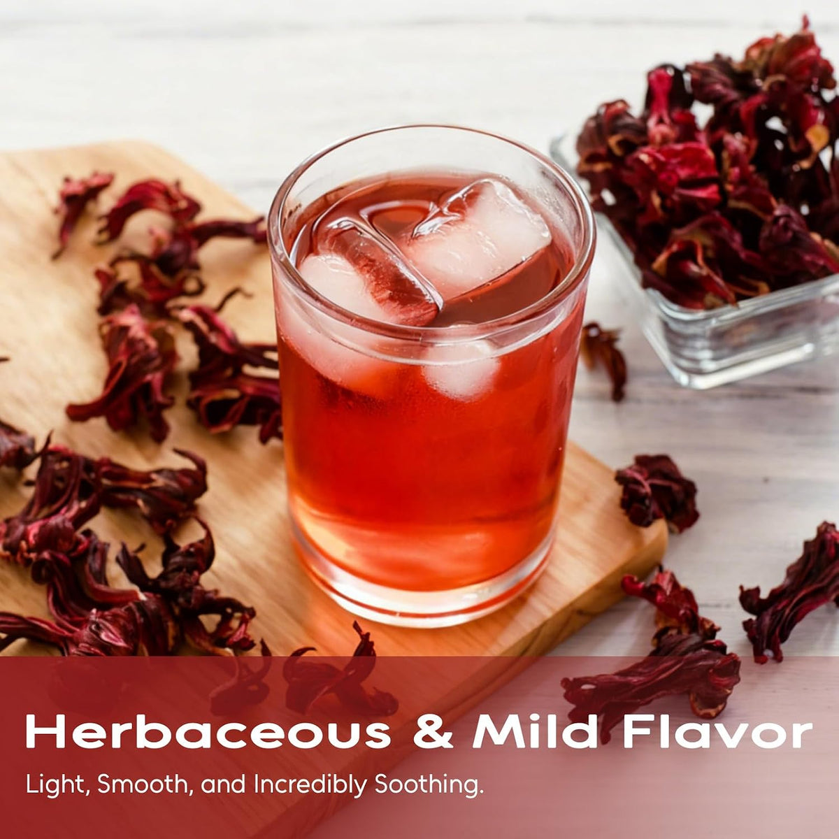 FullChea Hibiscus Tea Bags, 50 Counts, Flor De Jamaica, Non-GMO