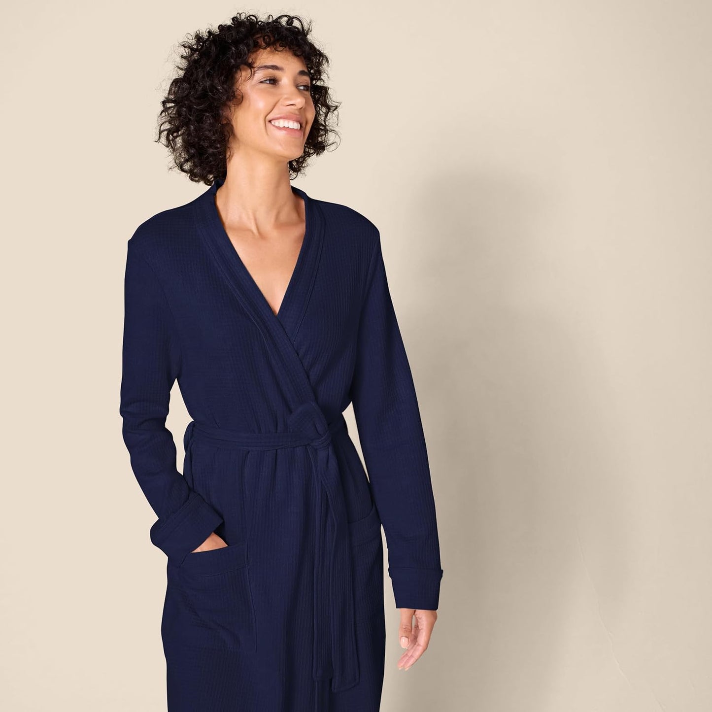 Amazon Essentials Women's Lightweight Waffle Full-Length Bath Robe (Available in Plus Size)