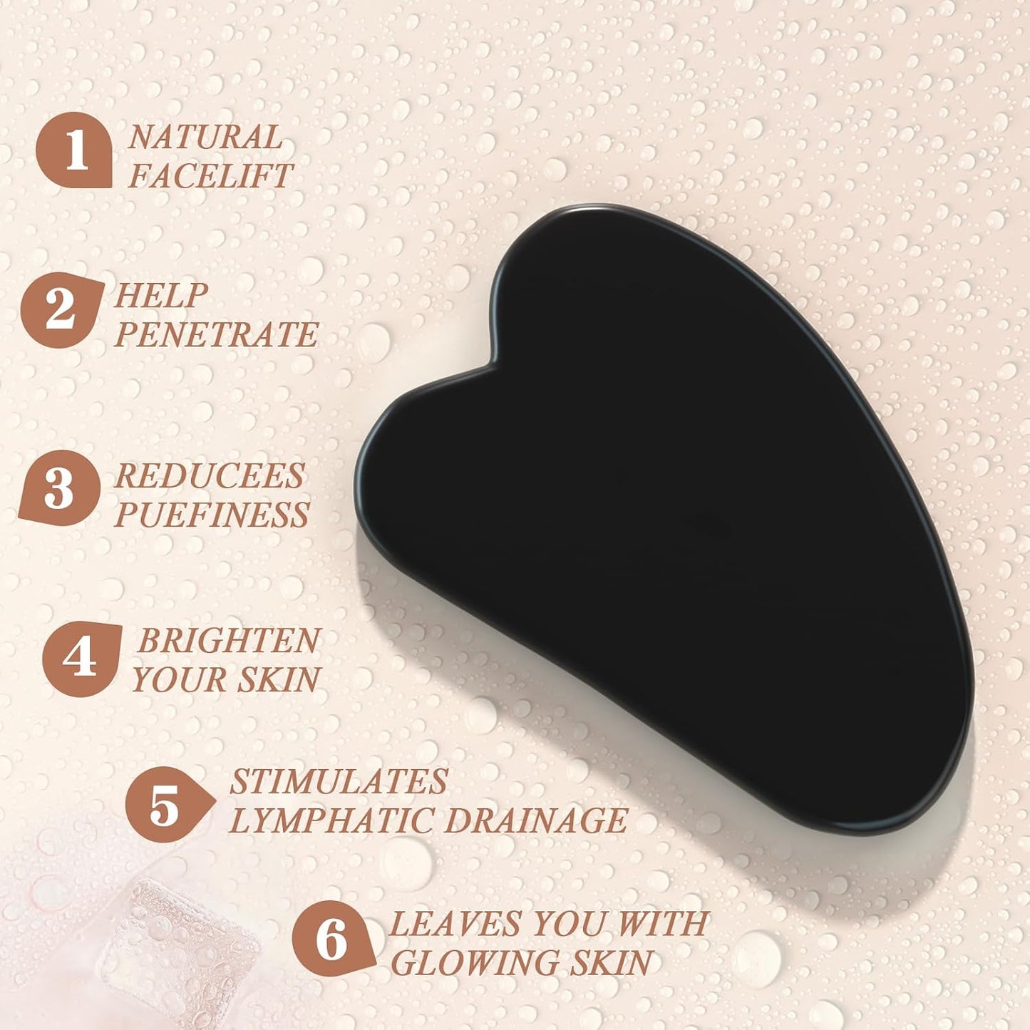 Natural Gua Sha & Jade Roller Set, Gua Sha Tool for Face & Body, Anti-Swelling Skin Tightening Home SPA Tool, Muscle Relief Safe Polished Jade, Self-Care Gift Set for Home Travel
