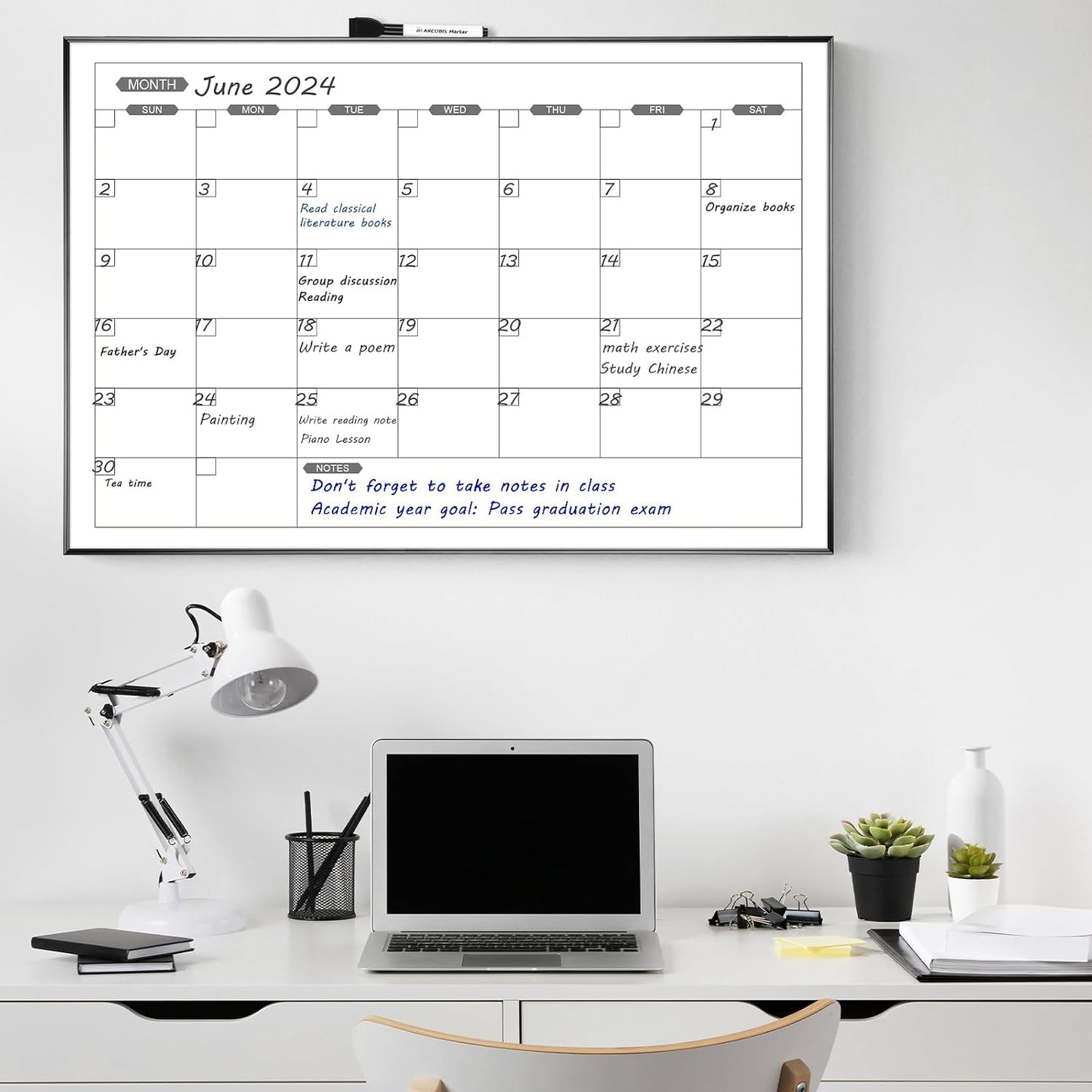 ARCOBIS Monthly Calendar Whiteboard