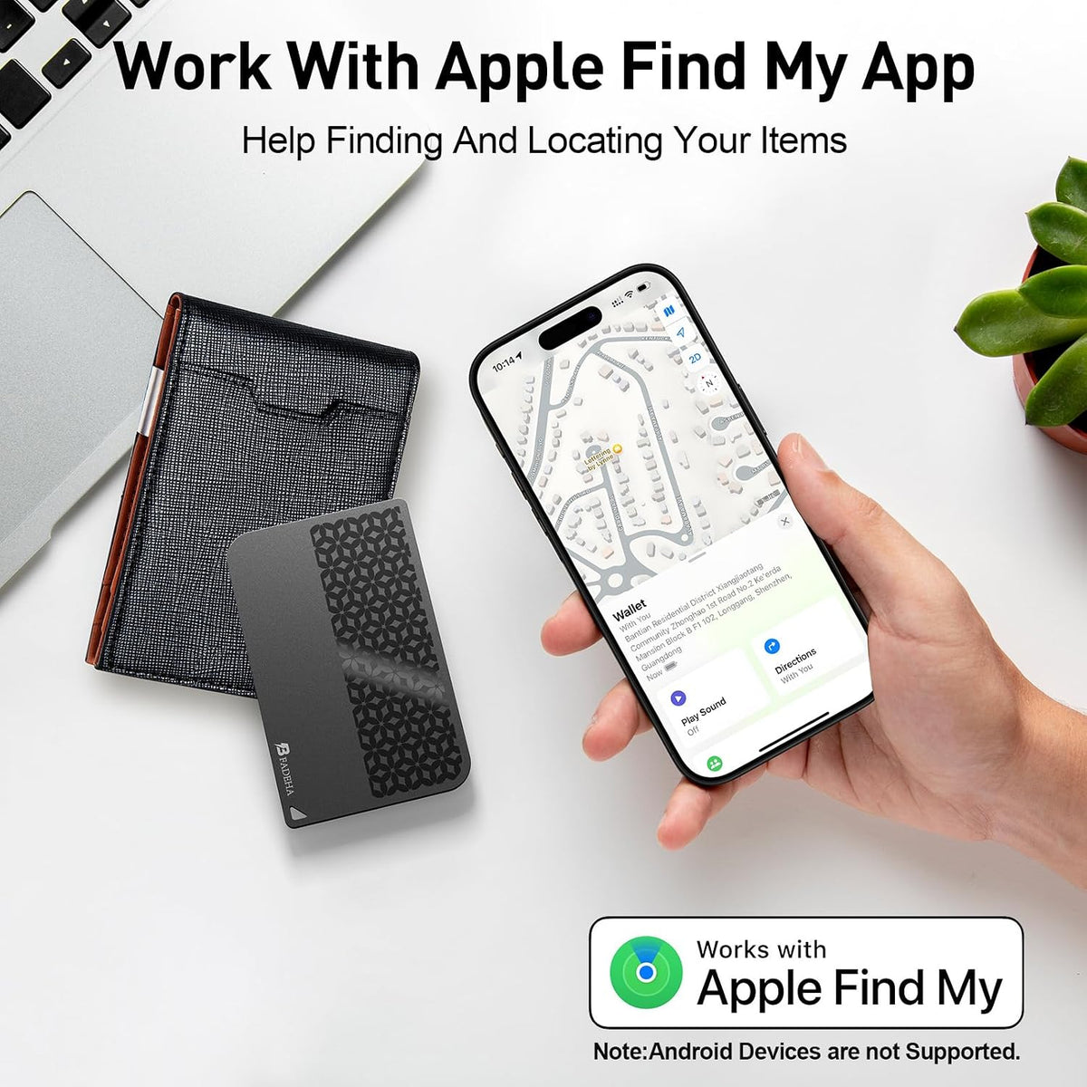 2026 Apple MFi Certified Wallet Tracker Smart Card for Find My