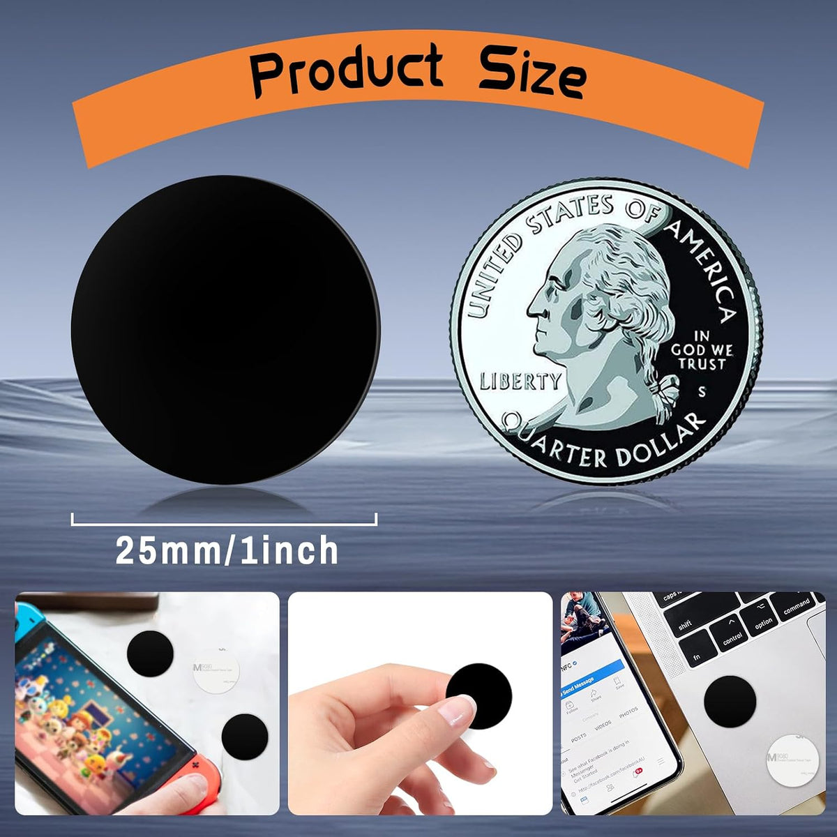 NFC Tags Ntag215 Cards 25mm Round Rewritable NFC Coin Cards