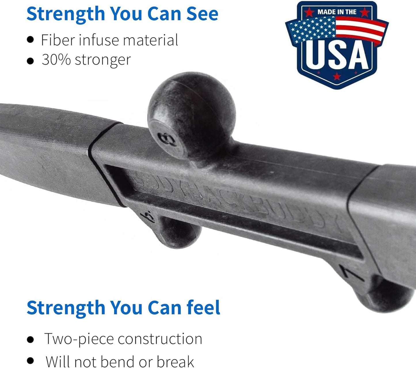 Body Back Buddy Classic USA Made FSA Eligible Handheld Massage Cane - Full Body Trigger Point Tool for Deep Tissue Pain Relief - Dual Hooks for Back, Shoulder, Neck - Manual Back Massager (2.0 Black)