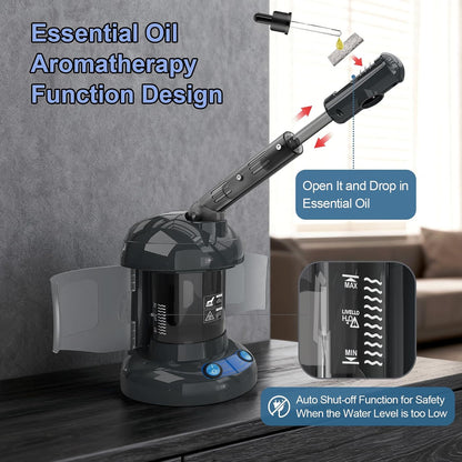 Facial Steamer, Ozone Nano Ionic Face Steamer for Deep Cleaning