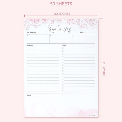 Daily Planner Notepad - 8.5x11 To Do List Organizer
