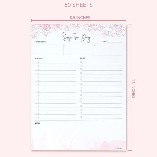 Daily Planner Notepad - 8.5x11 To Do List Organizer