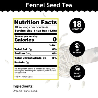 Buddha Teas Organic Fennel Seed Tea - Herbal Tea, Caffeine Free