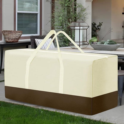 177 Gallon Outdoor Cushion Storage Bag 68 inch Extra Large Patio Furniture Cushion Storage Bag Waterproof Garden Cushion Storage Covers with Zipper and Handles Black (68"L x 30"W x 20"H)