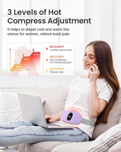 iDOO Cordless Heating Pad for Menstrual Cramps, Lightweight & Portable