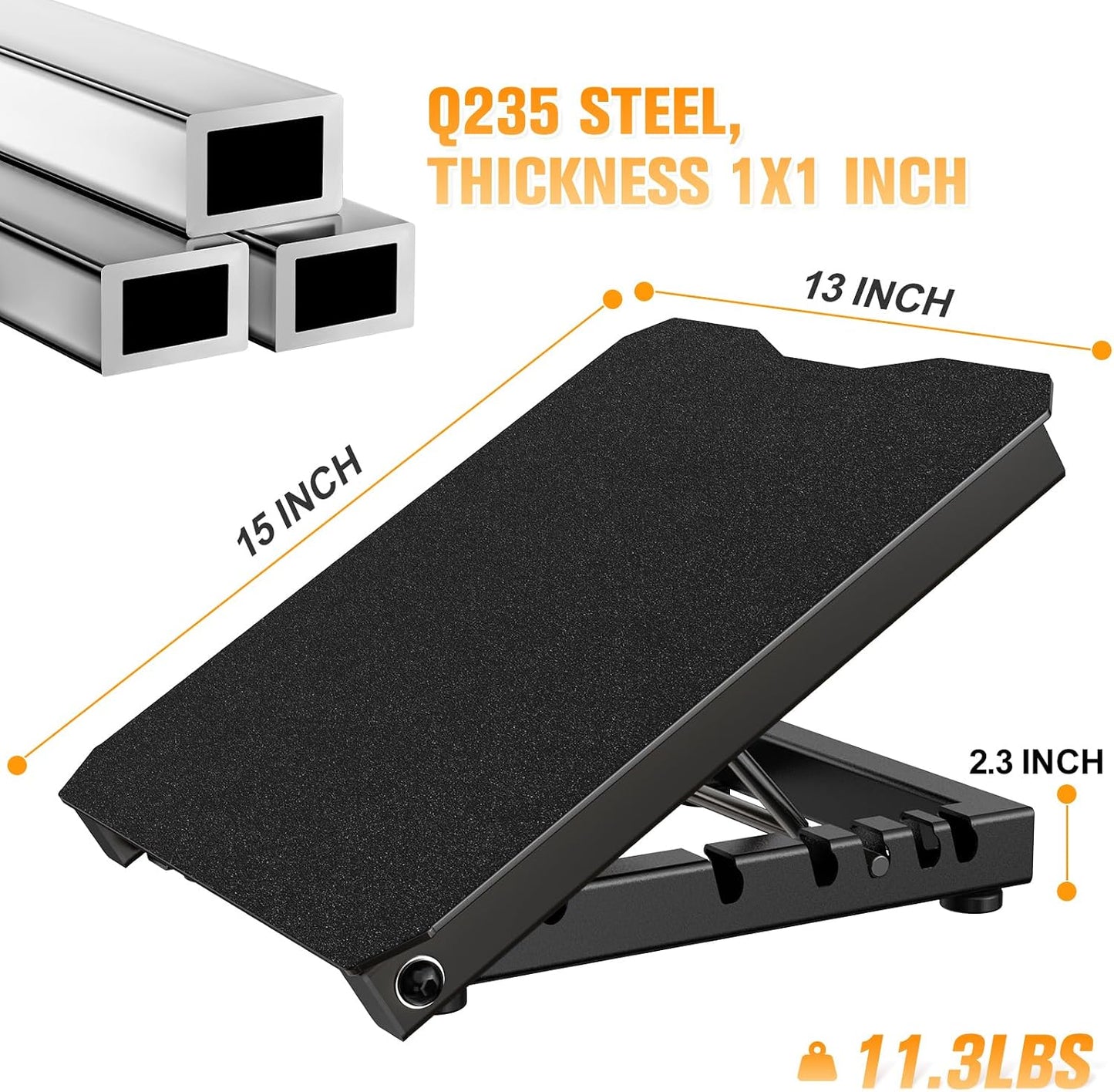 Naitesen Steel Slant Board Calf Stretcher for Squat 600lbs Weight Capacity Adjustable Incline Balance Board for Relieving Plantar Fasciitis Achilles Tendonitis Muscle Injuries Home Gym or Commercial