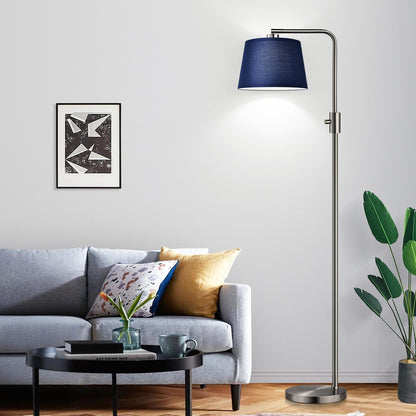 【Upgraded】 Dimmable Floor Lamp, 1000 Lumens LED Edison Bulb Included, Arc Floor Lamps for Living Room Modern Standing Lamp with Linen Shade, Tall Lamp for Bedroom Office Dining Room- Black