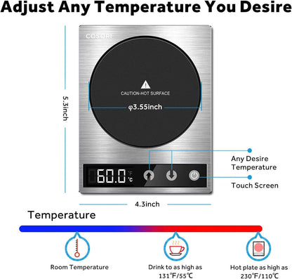 Cosori Coffee Mug Warmer & Mug Set, 1°F Precise Temperature Control