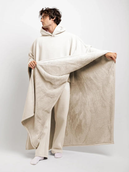 FREE THE SHEEP Eden Hoodie – Oversized Weighted Hoodie Cloak with Ultra-Soft Faux Fur Liner