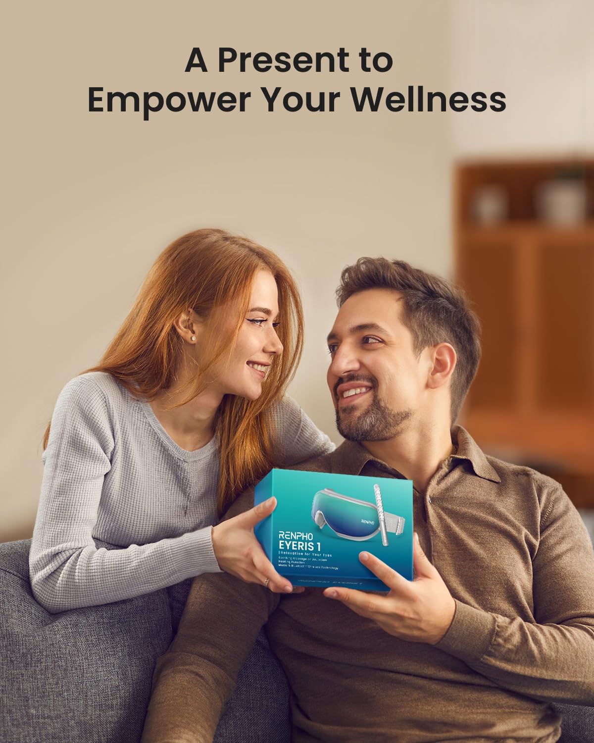 RENPHO Eye Massager with Heat, FSA Eligible HSA,Gifts for Men,Women,Eyeris 1 Eye Massager with Remote, Sleep Mask for Relieves Head Tension, Soothe & Refresh, Enhance Rest, White