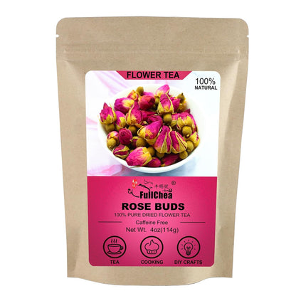 FullChea 100% Pure Natural Food-grade Dried Rose Buds, 4oz/114g