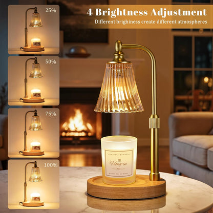 Candle Warmer Lamp with Timer Dimmable,Birthday Gifts for Women Mom Sister,Adjustable Height Wax Melt Warmer for Jar Candles,House Warming Gifts New Home,Ideal for Office,Dorm,Bedroom Home Decor