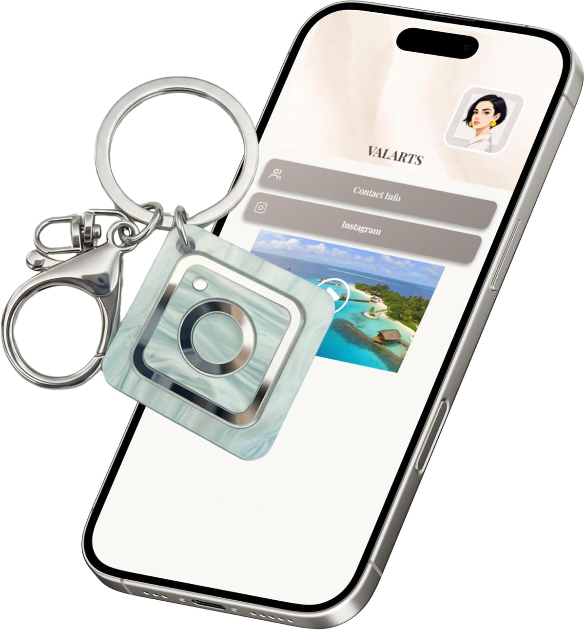 VTAG.ID NFC Digital Business Card Keychain - Tap to Share Contact & Social