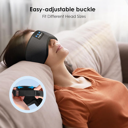 MUSICOZY Sleep Headphones Bluetooth 5.4 Headband Sleeping Eye Mask for Mom Women Men Wireless Music Earbuds Earphones for Side Sleepers Built-in HD Speakers Cool Gadgets Unique Gifts