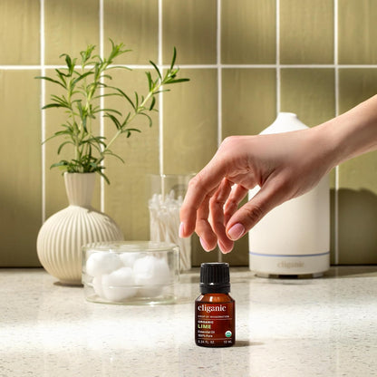 Cliganic Organic Lavender Essential Oil - 100% Pure Natural Undiluted, for Aromatherapy Diffuser | Non-GMO Verified - Colors B