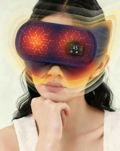 COMOIL 2500mah Cordless Heated Eye Mask for Dry Eyes, 35-65℃ Stepless Precision Warm Eye Compress,Eye Care Heating Pad for Migraine Blepharitis,6 Timers,Washable Heating Pad for Eye Care